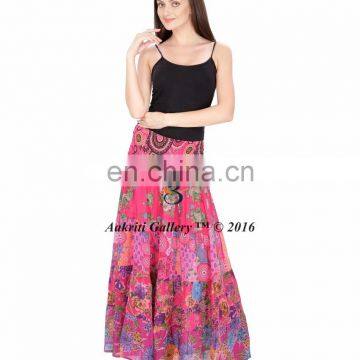 Handmae Skirt For Women Cotton Skirt Dance Dress Hippie Summer Beach Dress designer long skirts for ladies