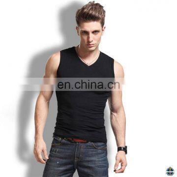 T-MV008 Wholesale Custom V-Neck Sport 95%Cotton 5%Spandex Men Tank Tops