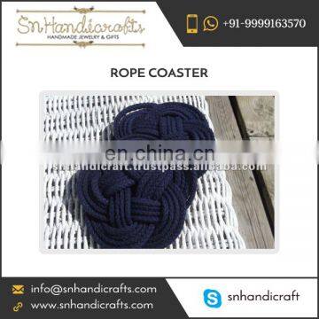 Navy Blue Trendy Nautical Handmade Rope Coaster in Bulk