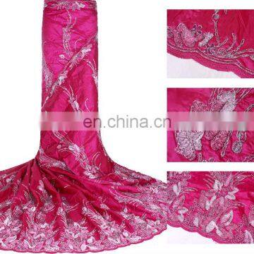 african heavy satin lace fabric for wedding party