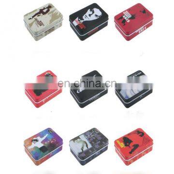 Wholesale Cheap Package Box Michael Jackson Style Painted Type Custom Rectnagle ShapeMetal Business Card Box