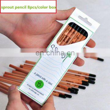 Natural Funny Promotion Wood Flower Fruit Grass Seeds Sprout Plant Pencil With Seeds photo-2