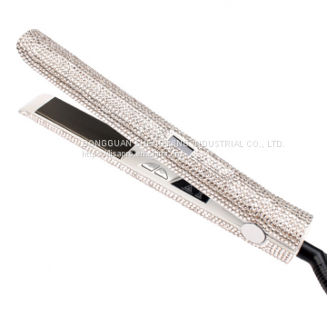 Gorgeous Rhinestone Bling Bling 1 Inch LCD Temperature Display Hair Straightener photo-2