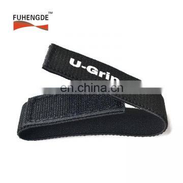 Elastic Strap Hook Loop Black with Customer Logo