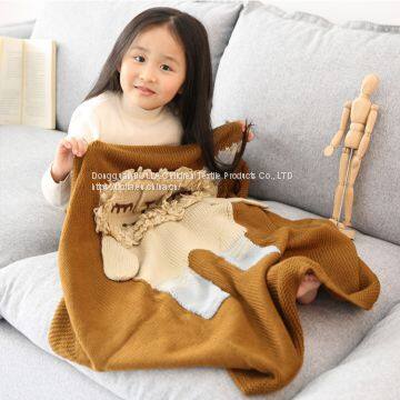100% Organic Cotton Knitted Baby Blanket Super Soft Blanket Baby Fine Sleeping Partner Customized Baby Blanket photo-5