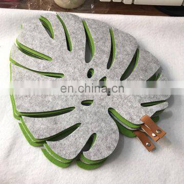 Graceful Leaf Shape Felt Fabric Table Dinner Mat