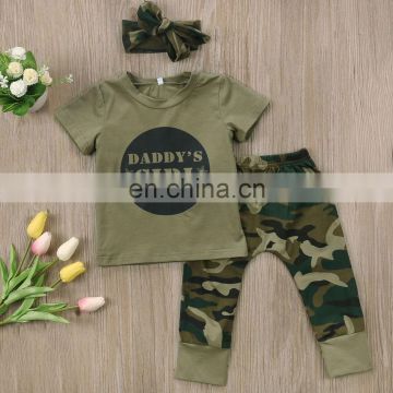 Stylish Summer Cotton Clothe Camouflage Pant Set Clothes Kids