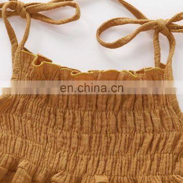 Newborn Linen Newborn Baby Girl Romper Bodysuit Ruffle Bowknot One-Piece Jumpsuit Outfit Clothes Summer photo-5