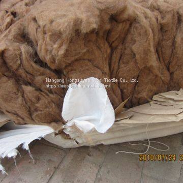 100% Camel Hair Fabric /Sheep Wool With Dyed Camel Hair for Yarn photo-3