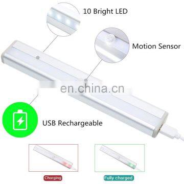 Aluminum Alloy Motion Sensor Led Closet Light Rechargecable USB Night Light Wardrobe Light photo-3