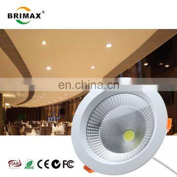 3 Years Warranty SAA CE RoHS Certificat High Lumen 4400lm 40W Chip Cob Cutout 210mm Led Down Light Lamp Recessed Led Downlights photo-6