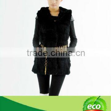 Pretty 2014 Newest Real Rex Rabbit Fur Women Winter Coat