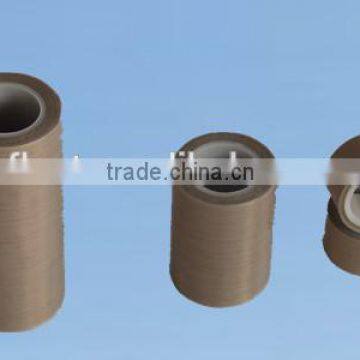 ptfe coated surface treatment and plain woven weave type high temperature ptfe adhesive tape China supplier sold with jumbo roll