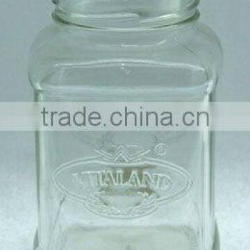 Clear glass jar