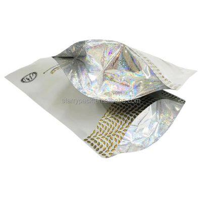 Anti-flake Hologram Stand up aluminum foil toner bag