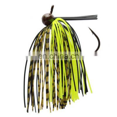 wholesale  7g 10g fishing bait spinner bait skirt jig lure weedless swimbait