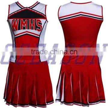 Cheap Sublimation Sexy Girl Hot Rhinestones Spandex Cheerleading Uniforms photo-6