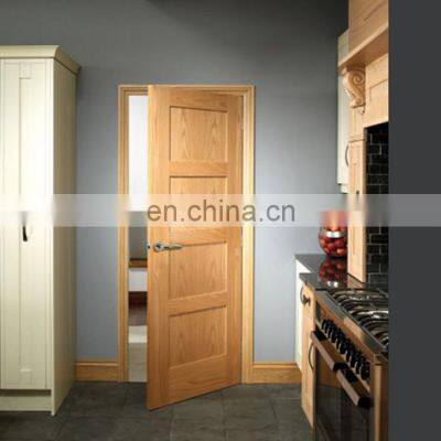 Apartment Bedroom Hotel Interior Hardwood Solid Oak Wooden Door Simple Fashion Frame Modern Interior Doors