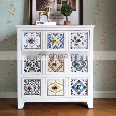Home Furniture Vintage Colorful Drawing Cabinet With Drawers photo-4