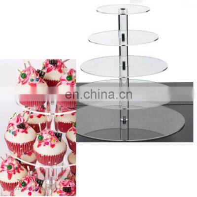 Clear Acrylic Cupcake Stand Dessert Tower Holder Display With Base for Wedding Cake Stand photo-3