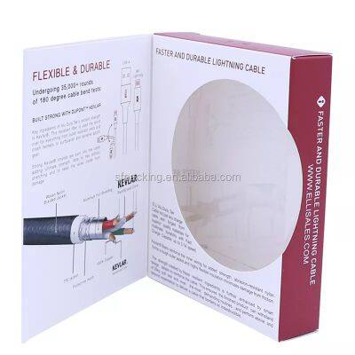 cable white cardboard paper custom packaging boxes