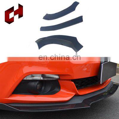 CH Automotive Accessories Waterproof Black ABS Material Side Skirts Three-stage Front Lip For Ford Mustang 2015-2017