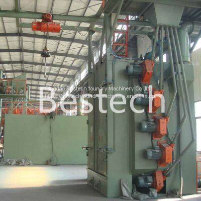 Hanger hook shot blasting machine for casting manhole cover surface cleaning