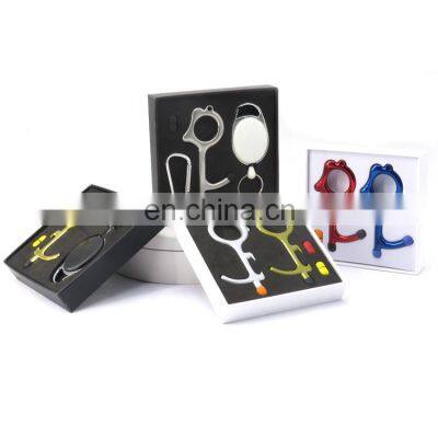 Hot Selling High Quality Retractable Pull Reel Key Chain Hands Free Door Opener With Premium Box photo-2