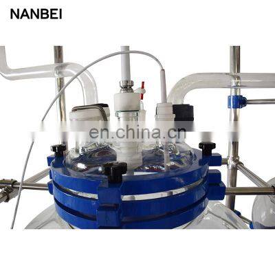Stirring Mixing Agitated Tank Glass Reactor With Double Receiving Flask photo-5