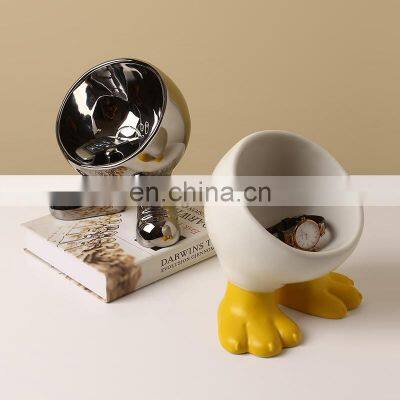 New Nordic Lovely Animal Ornaments Duckling Home Decor Bulk Serving Trays Ceramic Tray Key Serving Decorative tray for Porch