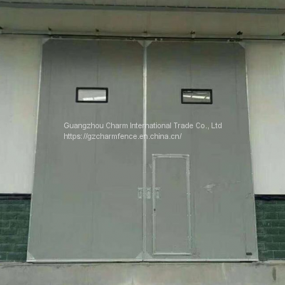 Industrial sliding door Warehouse automatic door Composite door panel material Wind-resistant thermal insulation