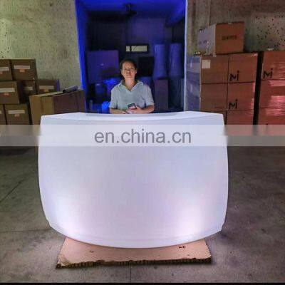 Color changing LED Wholesale Dining Tables Bar Counter Hot Selling Glowing Bar Counter for Sales