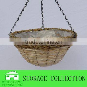 14" round colorful hanging flower pots