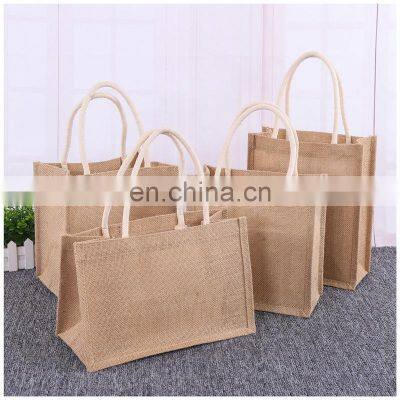 High Quality Sublimation Anime Blank Tote Bag Personalized White and Beige Jute Tote Bag for Wedding photo-4