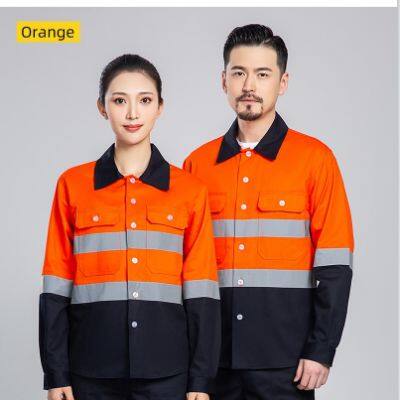 Wholesale of men's and women's one-piece work clothes, reflective long sleeved work clothes, construction site work clothes manufacturers