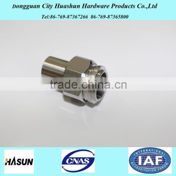 CNC Stainless Steel Hex Tube Internal Threaded Adapter With High Grade