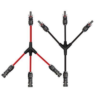 Solar DC Y Cable Harness Wiring 1500V 3 in 1 Panels Parallel Wire Solution 30cm Lenght