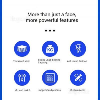 Industrial Laboratory Workbench for Electronic Component Assembly, ESD Safe Workstation With Multi-layer Shelves & LED Lighting, Long Life Service photo-5