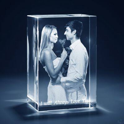 Holy Laser 2D 3D Crystal Photo Engraver Customized Portrait for Pet Friend on Glass & Acrylic Laser Engraving Machine Cube Glass photo-4