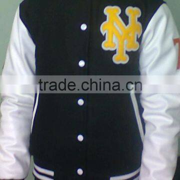 2015 Wool Jackets/Varsity Jackets / Amazing Beautiful Wool Jackets / GREEN TIGER SPORTS wool with Leather Sleeves Jackets....