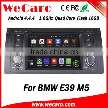 Wecaro android 4.4.4 touch screen in dash navigation System for bmw e39 m5 car dvd player 1995-2003