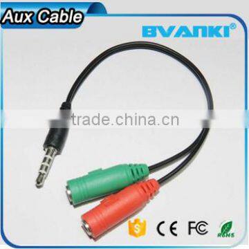 New Products 2016 3.5mm Jack 1male to 2 Female Car Aux Audio Usb Cable Audio Cable Bulk Buy From China Free Samples Supplier's Choice photo-3