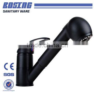 Top Level Black Pull Out Chrome Surface Single Lever Kitchen Mixer