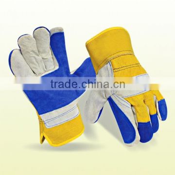 Double Palm Cow Split Leather Working Gloves