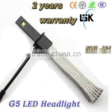 2 years warranty !!! 20W single beam g5 led headlight 2500lm fanless h1 led headlight