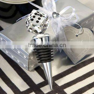 Choice Crystal Dice Wine Stopper wedding favor