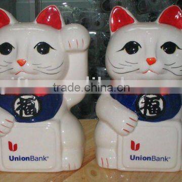 2011 mammon cat ceramic coin box for saving bank