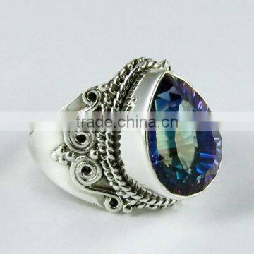 Extravaganze Mystic Topaz 925 Sterling Silver Ring