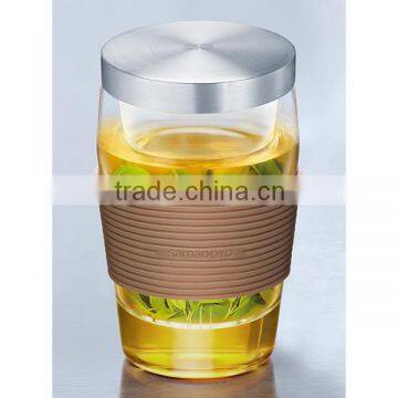 SAMADOYO 500ML Top Quality Personal Use Glass Tea Cups With Strainer/Filter And Lid Free Sample Wholesale