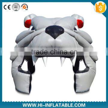 giant inflatable bull dog tunnel, inflatable advertising helmet tunnel